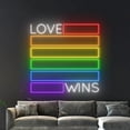 thumbnail image 5 of Handmadetneonsign Love Wins LGBT Flag Neon Sign, LGBT Pride Wall Art Decor, Pride LGBT Wall Decor, 5 of 5