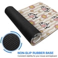 thumbnail image 6 of Long Mouse Pads for Desk,Beige Cow Flower Pattern Desk Mats on Top Of Desks, Desk Mouse Pad Extra Large with 3mm Non-Slip Base and Stitched Edge for Gaming,Office,Work,Home 31.5"x11.8", 6 of 6