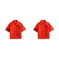 thumbnail image 3 of Qarigey Hiphop estilo casual niños camisa fiesta de niños otoño primavera tops ropa de rendimiento streetwear manga corta 140 cm Manga corta 140cm 2piezas, 3 of 6
