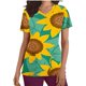 thumbnail image 1 of Tops Cortos para las Mujeres Impreso Bolsillo V-Cuello Enfermera Estilo Blusa, Casual Y Cómodo Manga Corta Superior, 1 of 5