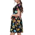 thumbnail image 2 of Vsdgher Champignons Lumineux pour Femmes Été 2025 Robes Midi Maxi Décontractées Légères Manches Courtes Col Rond Robe de Plage, 2 of 6