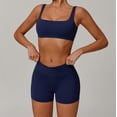thumbnail image 2 of PISONIC Two Piece Workout Sets for Women Square Neck Sports Bra and Scrunch Butt Lifting Shorts Gym Yoga Active Wear Outfits, 2 of 8