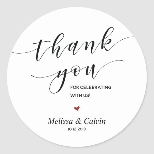 Pegatinas de etiquetas circulares redondas personalizadas, impermeables, 1,5 ~ 3 pulgadas, nombre personalizado, fecha, pegatinas de agradecimiento para favores de fiesta de despedida de soltera Tan Jianjun unisex