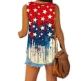 thumbnail image 3 of CHGBMOK Womens American Flag Tank Tops 4th of July Camo Tee Summer Loose Sleeveless Patriotic T Shirts USA Star Striped Tops Plus Size, 3 of 6