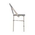 thumbnail image 4 of 2 PACK Bistro Style Black/White 26" High Counter Height Stool Chair with Light Bamboo Finish and Aluminum Frame For Indoor or Outdoor Use, 4 of 9