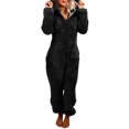 thumbnail image 2 of Jumpsuits Pajamas Solid Color Keep Warm Plush Winter Long Sleeve Jumpsuits Pajamas for Women, 2 of 7