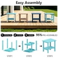 thumbnail image 6 of OTSUN Adirondack Outdoor Side Table, 16" HDPE Patio Side Table with Shelf, Weather Resistant Easy Maintenance for Backyard Pool Porch Garden & Lawn, 6 of 11