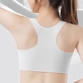 thumbnail image 6 of Girls Soft Training Bras Seamless First Bra Girls Sports Bras Longline Crop - No Pads, Chest Double Lined White 9-12Y, 6 of 8