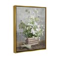 thumbnail image 3 of Stupell Industries Cottage Gardening Bouquet Botanical & Floral Painting Gold Floater Framed Art Print Wall Art, 17 x 21, 3 of 9