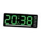 thumbnail image 2 of Reloj digital de regalo con fecha, día de la semana, fácil de leer, con 2 alarmas, reloj de pared Número verde, 2 of 9
