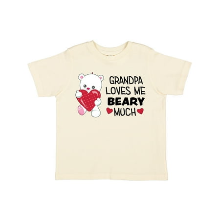 

Inktastic Grandpa Loves Me Beary Much- cute bear Gift Toddler Boy or Toddler Girl T-Shirt