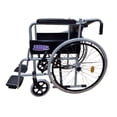 thumbnail image 2 of Silla De Ruedas Descansapies Desmontables Respaldo Plegable Gris, 2 of 5