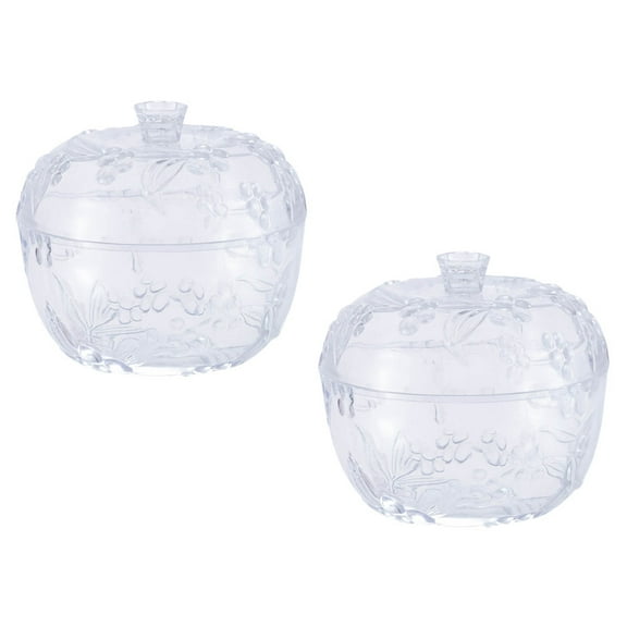 EXHUMKY Sealed Storage Jars White Candy Can for Home Table Party Supply 2Pcs