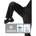 thumbnail image 4 of Pantalones FREE SOLDIER para hombre con forro polar para senderismo al aire libre, negros, 4 of 8