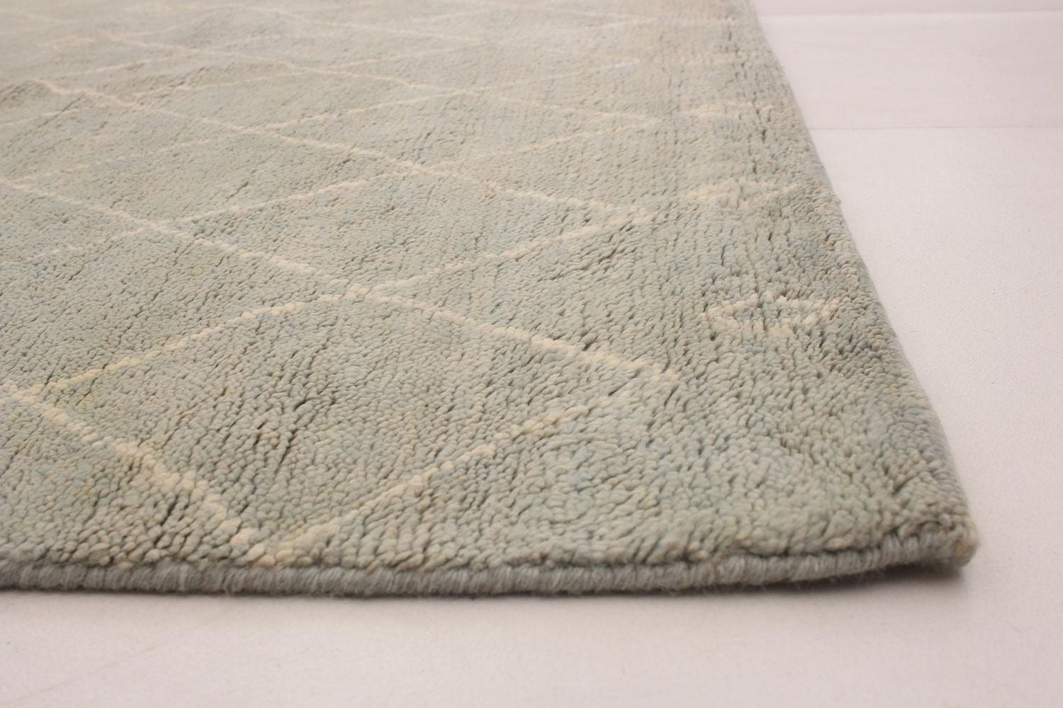 ECARPETGALLERY 5'2" x 8'0" Moroccan Tangier Hand-knotted Area Rug for Living Room, Dining Room and Bedroom in Grn