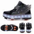 thumbnail image 6 of Kids Roller Skates Light up Shoes with Wheels Shoes LED USB Charging Roller Sneakers for Girls Boys Birthday Christmas Gift, 6 of 17