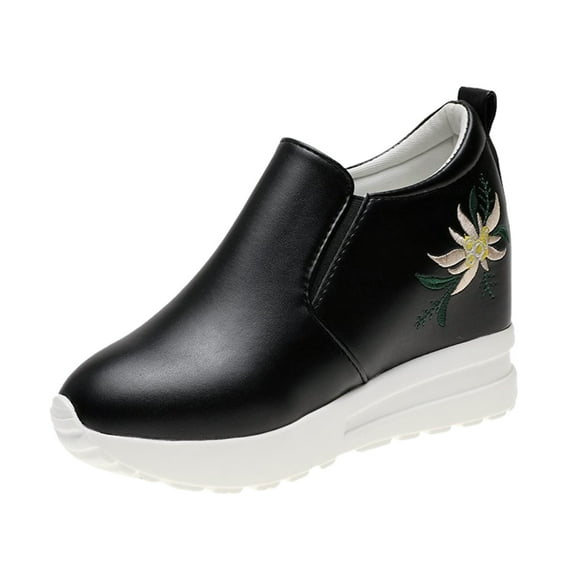Wyzesi Ballet Flats with Arch Support and Square Toe Outdoor Leisure Women'S Wedges Casual Sneakers Heel Slipon Breathable Fashion Shoes Women'S Casual Shoes