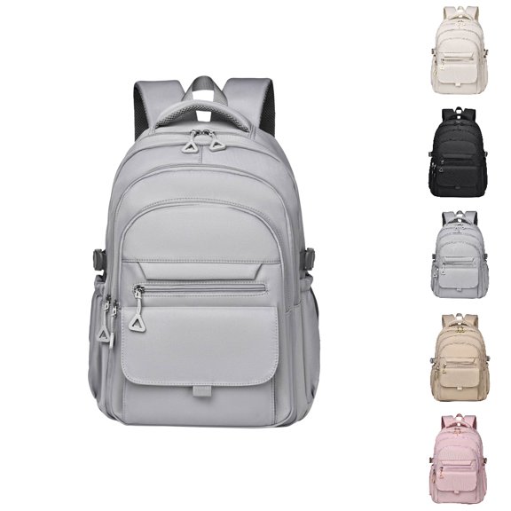 HJYCHN School Backpack for Boys Lightweight Casual Laptop Bookbag for College Kids Boys and Girls Travel School Backpacks Grey One Size