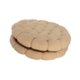thumbnail image 4 of Cojín con forma de galleta, cojín de suelo, decoración decorativa, cojín moderno para silla marrón claro, 4 of 9