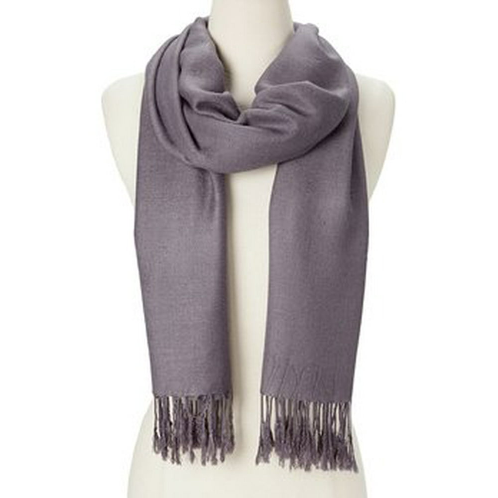 Oussum Dark Grey Solid Scarfs for Women Fashion Warm Neck Womens