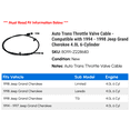 thumbnail image 2 of Auto Trans Throttle Valve Cable - Compatible with 1994 - 1998 Jeep Grand Cherokee 4.0L 6-Cylinder 1995 1996 1997, 2 of 2