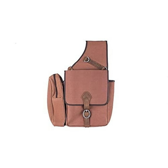Showman Brown Canvas Deluxe Saddle Bag
