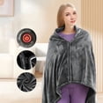 thumbnail image 6 of HIBIBUD Electric Heated Blanket Shawl with Carbon Fiber Fast Heating Throw No Radiation Heated Shawl Wraps for Women,Grey, 6 of 8