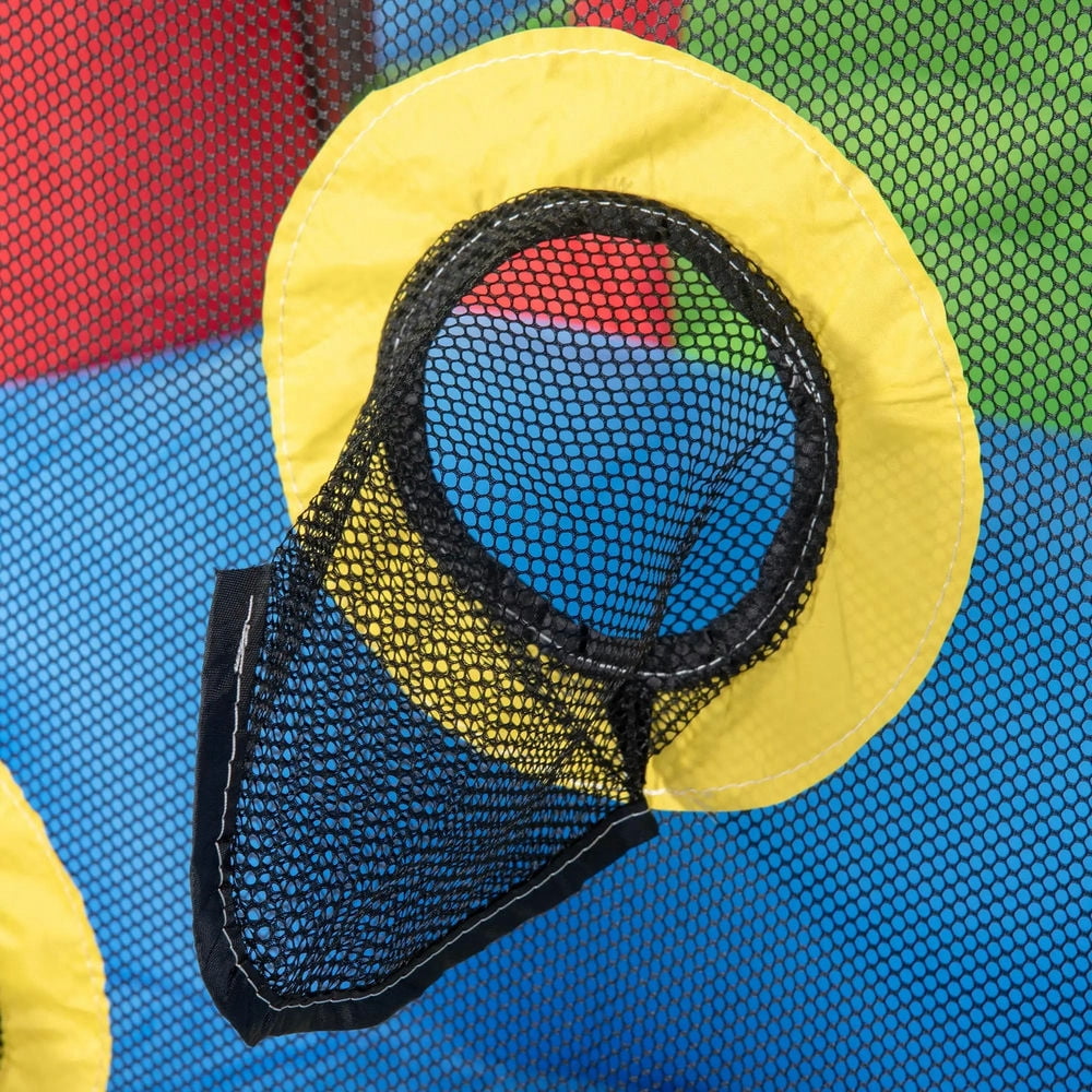 Topcobe 6-in-1 Inflatable Bounce House with Slide, Climbing Wall, Water Cannon, Inflatable Water Slide for Kids with 2 Min. Inflation without Inflator, Kids Bounce House for Kids Backyard Activity