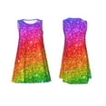 thumbnail image 7 of Yiaed Colorful Glitter Print Women's Sleeveless Dress, Loose Fit Summer Dress, Casual Sleeveless Dress for Women, 7 of 7