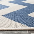 thumbnail image 4 of Safavieh Courtyard Bailey Chevron Indoor/Outdoor Runner Rug, Blue/Beige, 2'3" x 14', 4 of 10