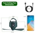 thumbnail image 3 of Zorpupoa 1Pc Portable Camping Ceiling Fan with Remote Control 10400mAh Power Bank 3 Speeds 3 Light Modes Smart Timer – USB Rechargeable Hanging Fan for Tents Emergencies Outdoor, 3 of 10