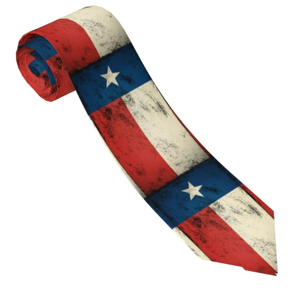 Men'S Texas Flag Distressed Fashion Business Wedding Neckties Ties