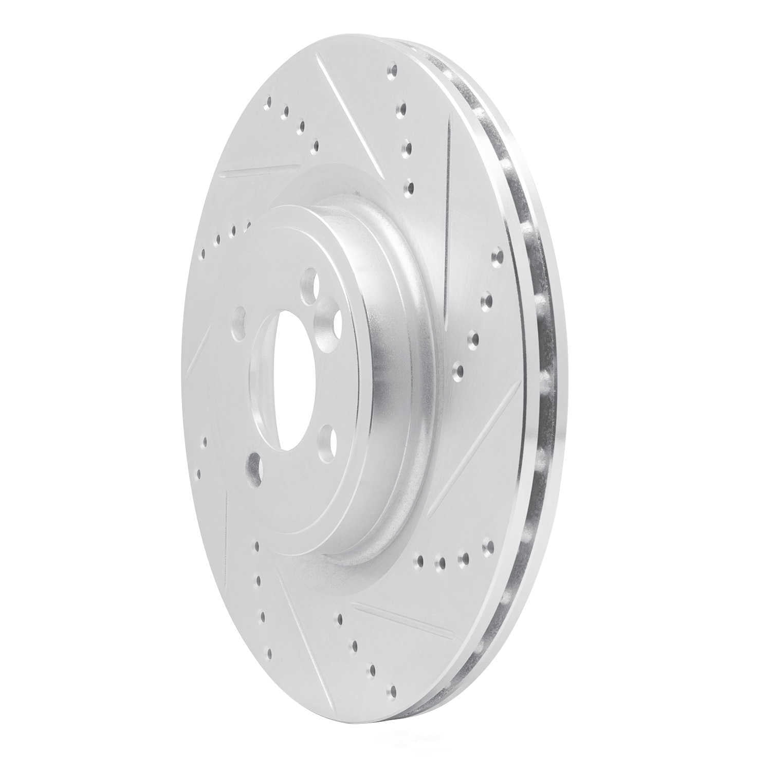 Dynamic Friction Company 631-32008R DFC Brake Rotor - Drilled And Slotted - Silver