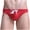 Red, variant on Jamicy Mens Swim Briefs Gift for Men Men's Swimwear Briefs Swim Trunk Soft Triangle Thong Bikini Swimsuit Summer Swimming Bikini Bottoms