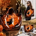 thumbnail image 5 of CHJK Personalized Witch Print PVC Handbags for Women, Halloween Waterproof Large Capacity Tote Bag for Halloween Party, 5 of 7