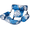 Blue Leaf, variant on Inflatable Pool Recliner Float Chair with Headrest, Adult Floating Seat for Pool Lake Beach Water Lounge
