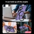 thumbnail image 2 of Magnetic Case for iPhone 17, Wireless Charging, Rotatable Ring Holder Stand Military Grade Shockproof Protection Classic PU Leather Phone Cover for iPhone 17, Purple, 2 of 7