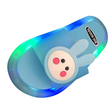 

Relanfenk Girls Slippers Toddler Kids Boys Stylish Cartoon Light Indoor Outdoor Non-Slip Shower 2-5Y
