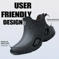 thumbnail image 4 of LAoutun Short rain boots men women ankle fishing boots gardening boots Boating Camping boots black, 4 of 6
