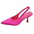 thumbnail image 5 of KEGIRLOM Women's Fashionable Casual Solid Color Pointed Toe Open Back Style High Heels Shoes Hot Pink 7, 5 of 5