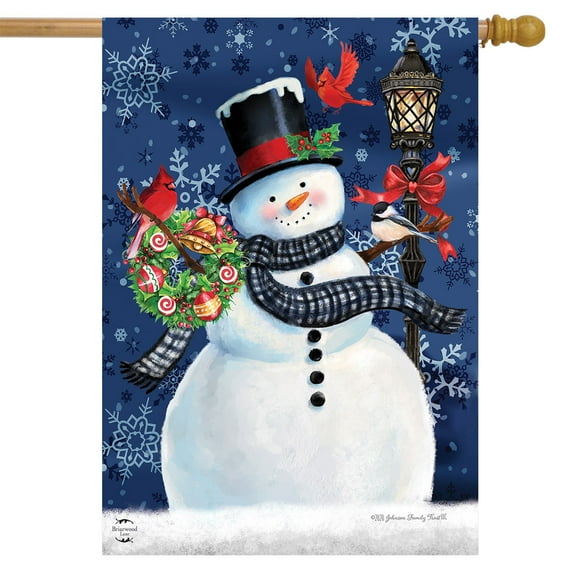Briarwood Lane Snowman Holiday Cheer Christmas House Flag