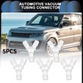 thumbnail image 2 of Automotive Vacuum Tubing Connector, 5/8" Car Y Shaped 3 Way Vacuum Line Fittings Plastic Translucent, 5 Pcs, 2 of 7