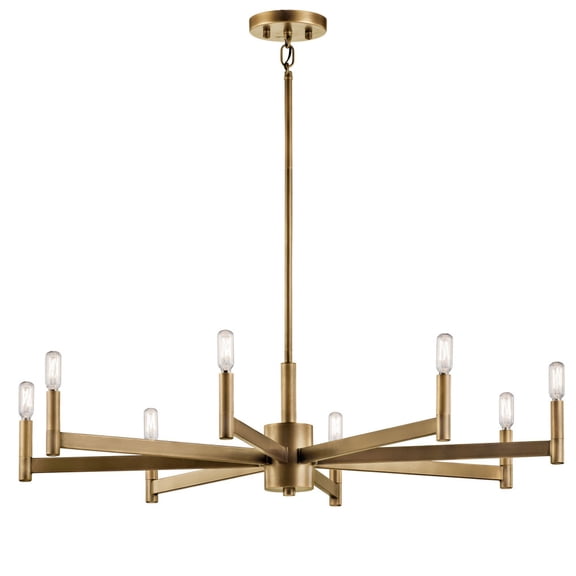 Kichler Erzo 35 1/2" Wide 8-Light Modern Natural Brass Chandelier