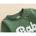 thumbnail image 4 of Toddler Baby Boys Girls Pullover Long Sleeve Babe Letters Print Sweatshirt Tops Fall Winter Clothes, 4 of 6