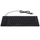 thumbnail image 1 of Teclado de silicona Diseño totalmente sellado Ligero Portátil Silencioso Suave Cómodo Teclado de silicona con cable USB para PC Negro, 1 of 5