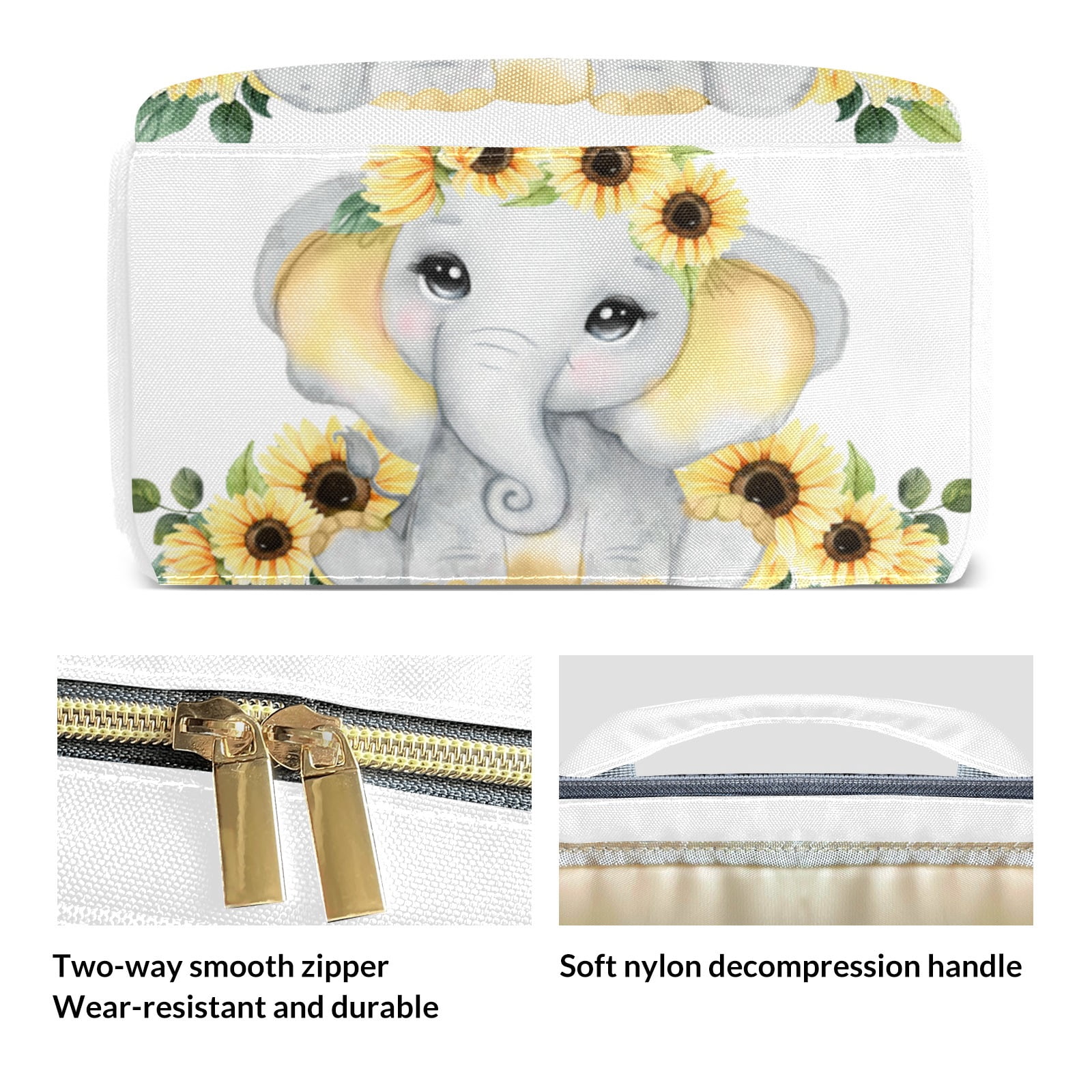 Elephant Diaper Backpack – Large Capacity, Insulated Baby Bottle Pocket, Multifunctional Mommy Bag for Boys & Girls