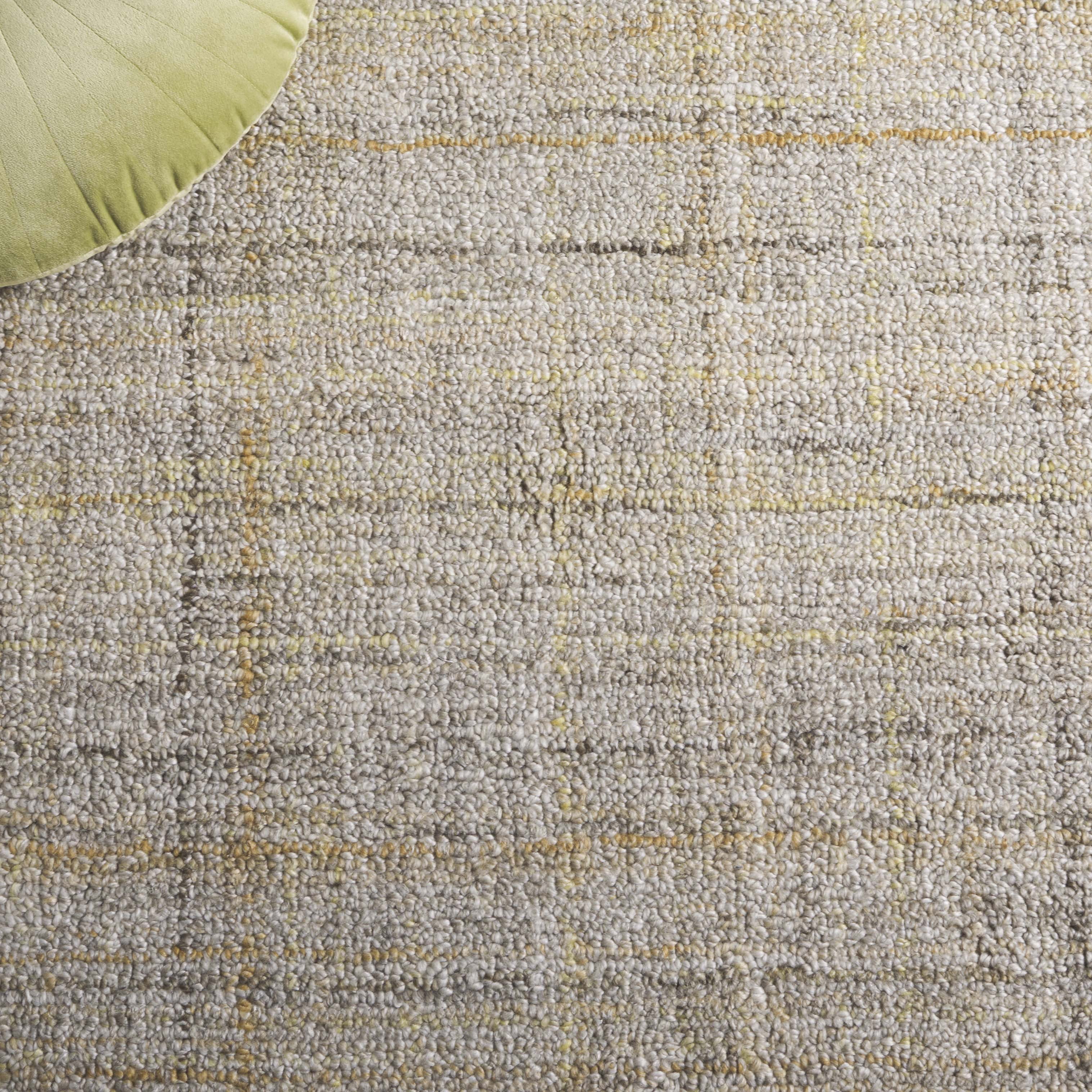 SAFAVIEH Abstract Yorick Striped Polyester Area Rug, Light Green/Beige, 3' x 5'