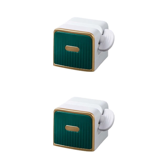tamizeot Toothpaste Squeezer Dust-proof Dispenser Facial Rolling Holder Bathroom Green 2Set