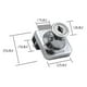 thumbnail image 2 of Cerradura de puerta de vitrina de vidrio sin agujeros Cerradura de caja fuerte de gabinete de vidrio de aleación de zinc (01) JShteea  Libre de BPA, 2 of 6