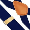 thumbnail image 4 of Vintage  Suspenders for Men 1.4" Heavy Duty Adjustable X-Back Blue Suspenders With 4 Snap Hooks, 4 of 6